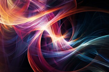 Naklejka premium Futuristic AI technology background with abstract patterns, neural networks, and digital elements.