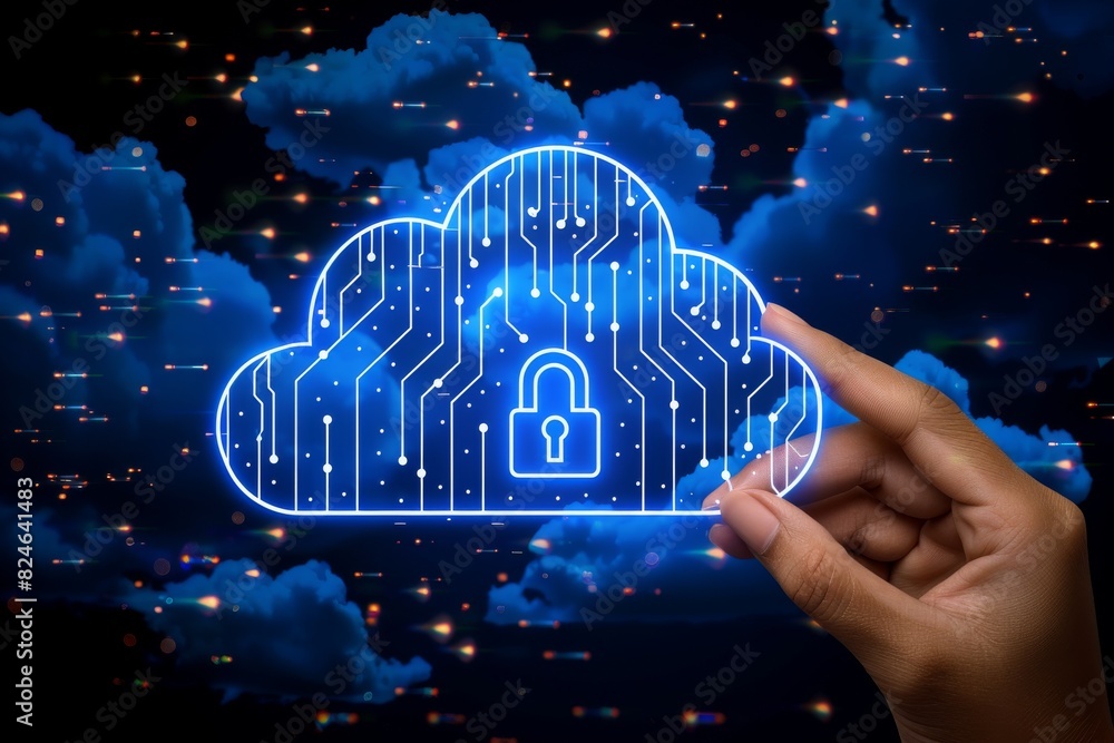 Aufkleber digital circuit board with cloud security interface