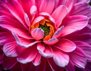 photorealistic image of the exquisite texture and colors of a blooming flower's petals, Generative AI