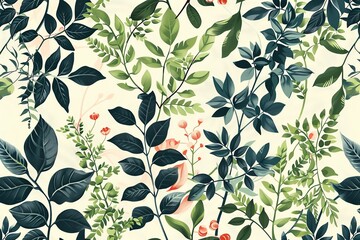 Create a seamless pattern with a botanical theme