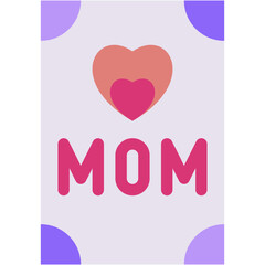 Vector Icon greetings, card, party, mom, mother day