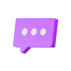 3D Realistic chat or online message