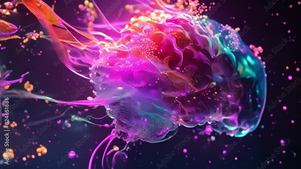Poster colorful brain imaging showcases the various regions and their unique roles in cognition aiding in e
