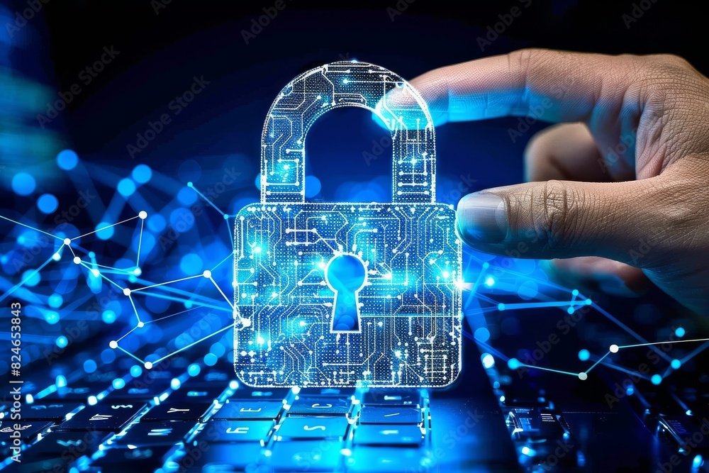 Poster interactive cloud security network in digital environment