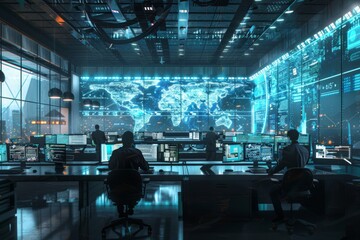 Telecommunications Operations Center Ensuring Network Stability
