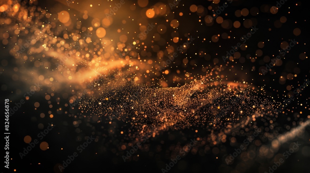 Poster an abstract particle background with dots. a 4k rendering of dust particles.