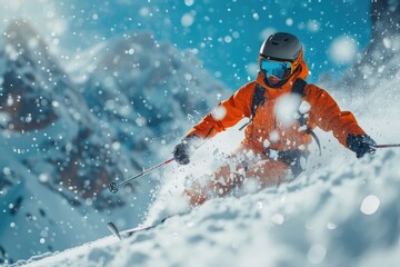 Alpine skiing downhill athletes