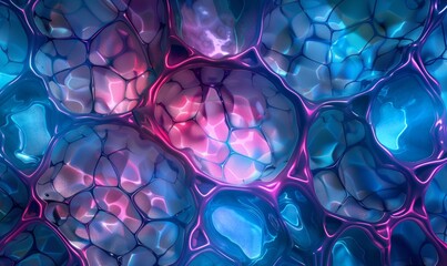 Abstract Background with Interconnected Tissue Cells Pattern
