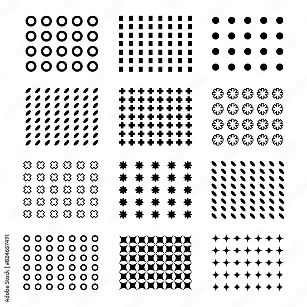 Poster y2k abstract shapes and figures. decorative elements for graphic design, trendy brutalist forms in 2