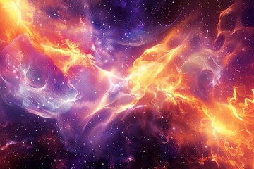 Artistic Representation of Plasma Waves in Outer Space
