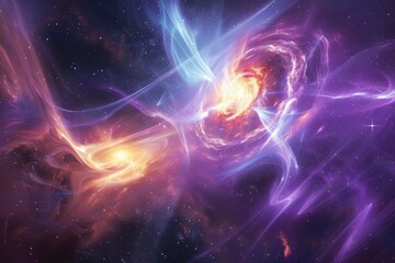 Artistic Representation of Plasma Waves in Outer Space
