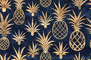 Seamless pineapple pattern 