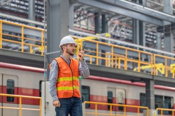A locomotive engineer manager trains staff, coordinates teams, dispatches work orders and schedules