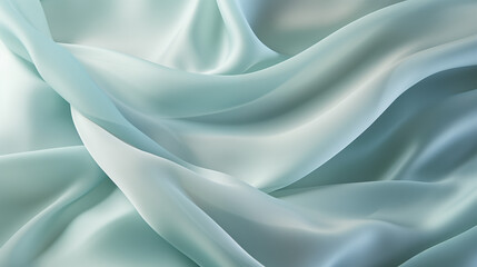 Obraz premium green blue cloth texture with folds, aesthetic neutral background