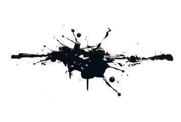 Ink splatters on transparent background
