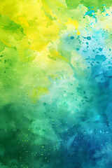 Blue, green and yellow watercolor background