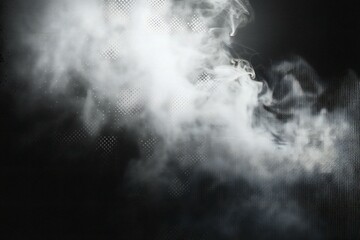 Illustration of photo of a white and black image of smoke, fog, high quality, high resolution