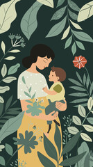 Nurturing Mother Guides and Supports Son's Personal Growth and Development