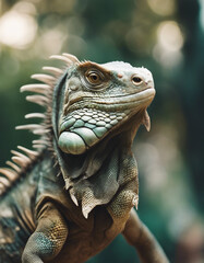 Obraz premium Close up of iguana lizard animal 