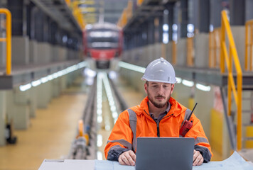 A locomotive engineer manager trains staff, coordinates teams, dispatches work orders and schedules