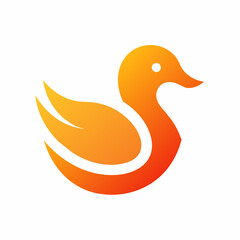 Modern duck logo design vector art illustration