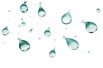 Dance of the Water Bubbles on a White or Clear Surface PNG Transparent Background.