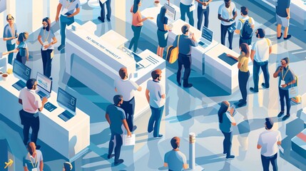 Managing the registration process for a conference or event, where visitors and attendees are issued name tags, wristbands and electronic tickets.