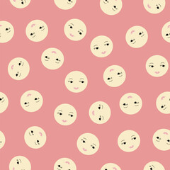 Seamless pattern, repeatable background. Continuous flat vector illustration.