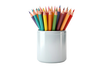 Monochrome Chaos: A Cup Overflowing With Black and White Pencils on a White or Clear Surface PNG Transparent Background.