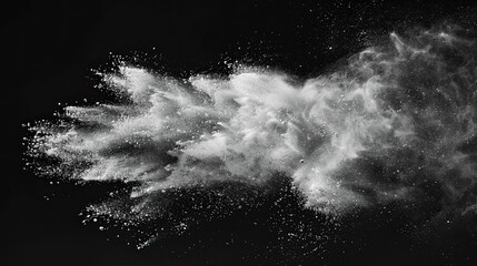 Dust isolated on black background