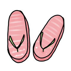 pair of flip-flops isolated