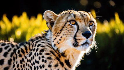 close up portrait of a cheetah