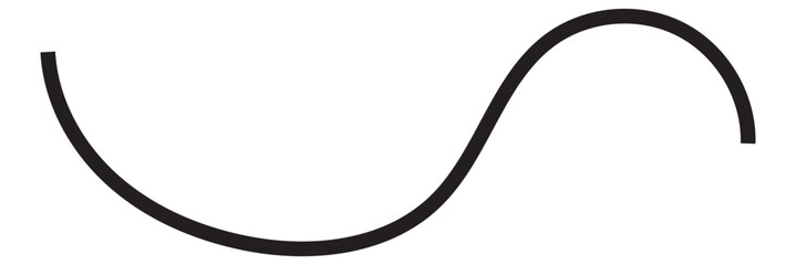dark curve line.  isolated on white background. vector illustration. EPS 10