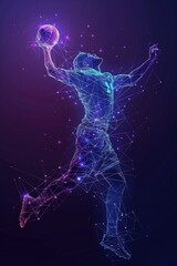 A basketball player holding a ball. Suitable for sports concepts