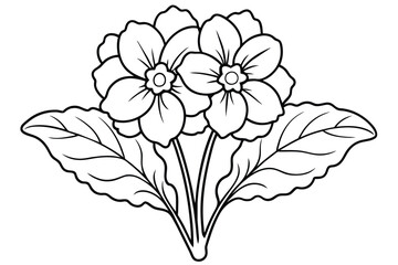 Flower arrangement line art vector design