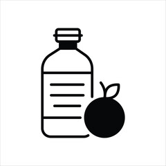 Juice Bottle vector icon