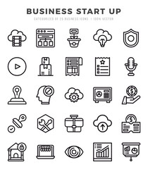 Business Start Up icons set. Vector illustration.