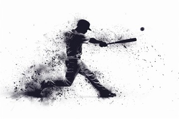 A baseball player in action. Suitable for sports concept