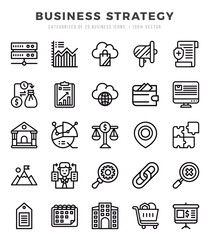 Business Strategy icons Pack. Lineal icons set. Business Strategy collection set.