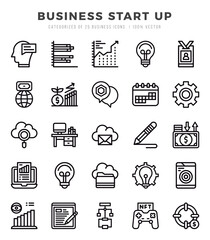 Business Start Up Icon Pack 25 Vector Symbols for Web Design.