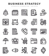 Business Strategy icons set for website and mobile site and apps.