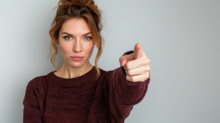 Woman Giving Thumbs-Up Gesture