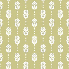 seamless floral pattern with white flowers and yellow background