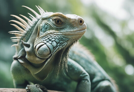 Fiji Banton Iguanas, isolated white background
