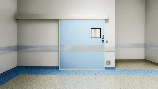 3d rendering corridor Medical  in operating room