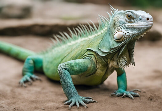 Fiji Banton Iguanas, isolated white background
