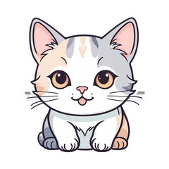 Obraz premium Cute kawaii cat