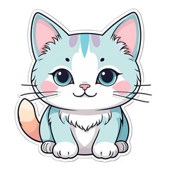 Obraz premium Cute kawaii cat