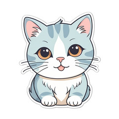 Obraz premium Cute kawaii cat