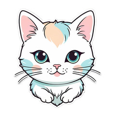 Obraz premium Cute kawaii cat